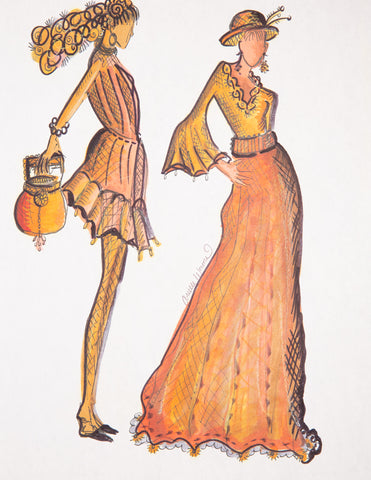 “Orange Girls” Fashion Illustration